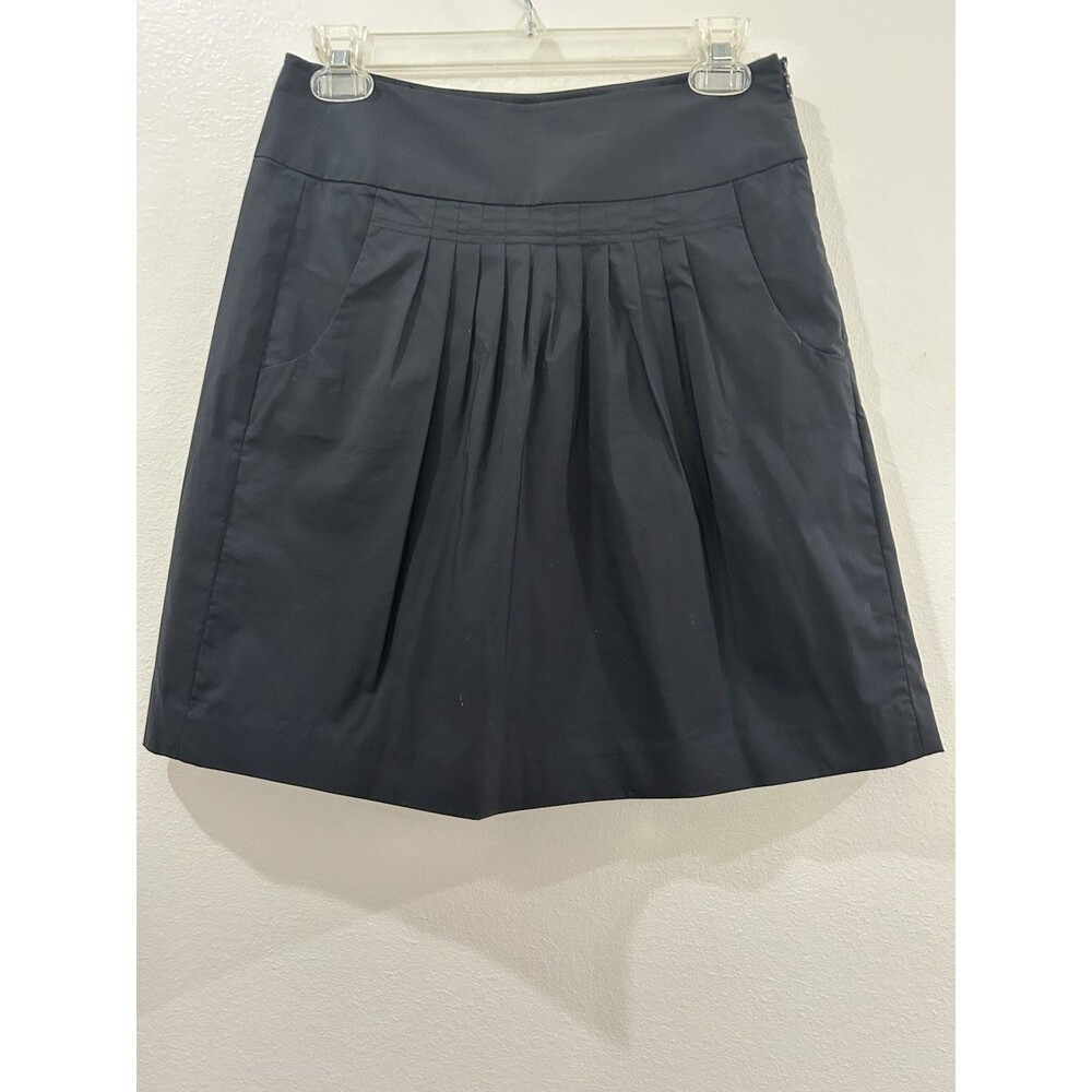 Banana Republic Womens Size 2 Black Short Skirt Side Zipper Pockets